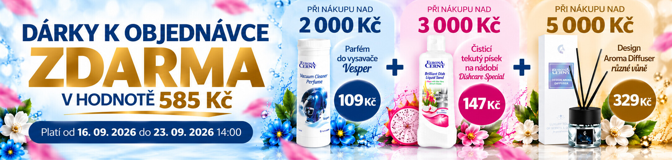 Banner košík dárky zdarma